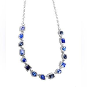 Elegant Blue and Silver Necklace